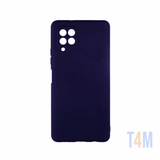 Silicone Case with Camera Shield for Samsung Galaxy A22 4g Blue